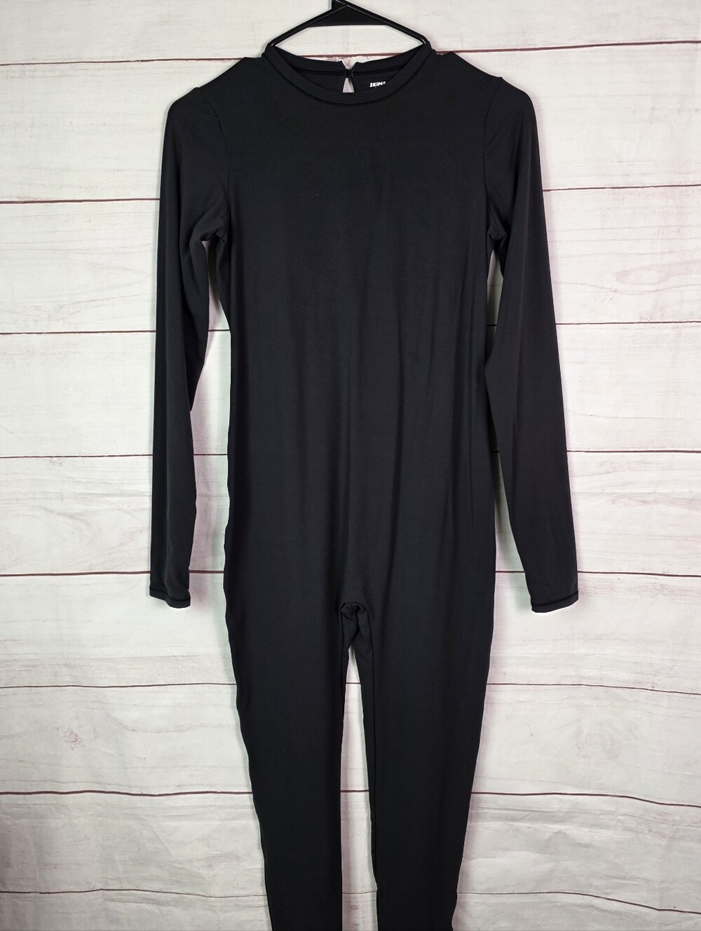 Skims Full Catsuit Bodysuit Long Sleeve Black Size Small NWOT